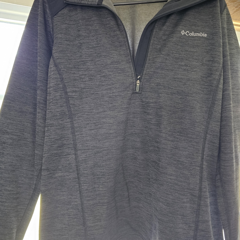 Columbia Womens Dark Heather Gray Quarter-Zip Pullover